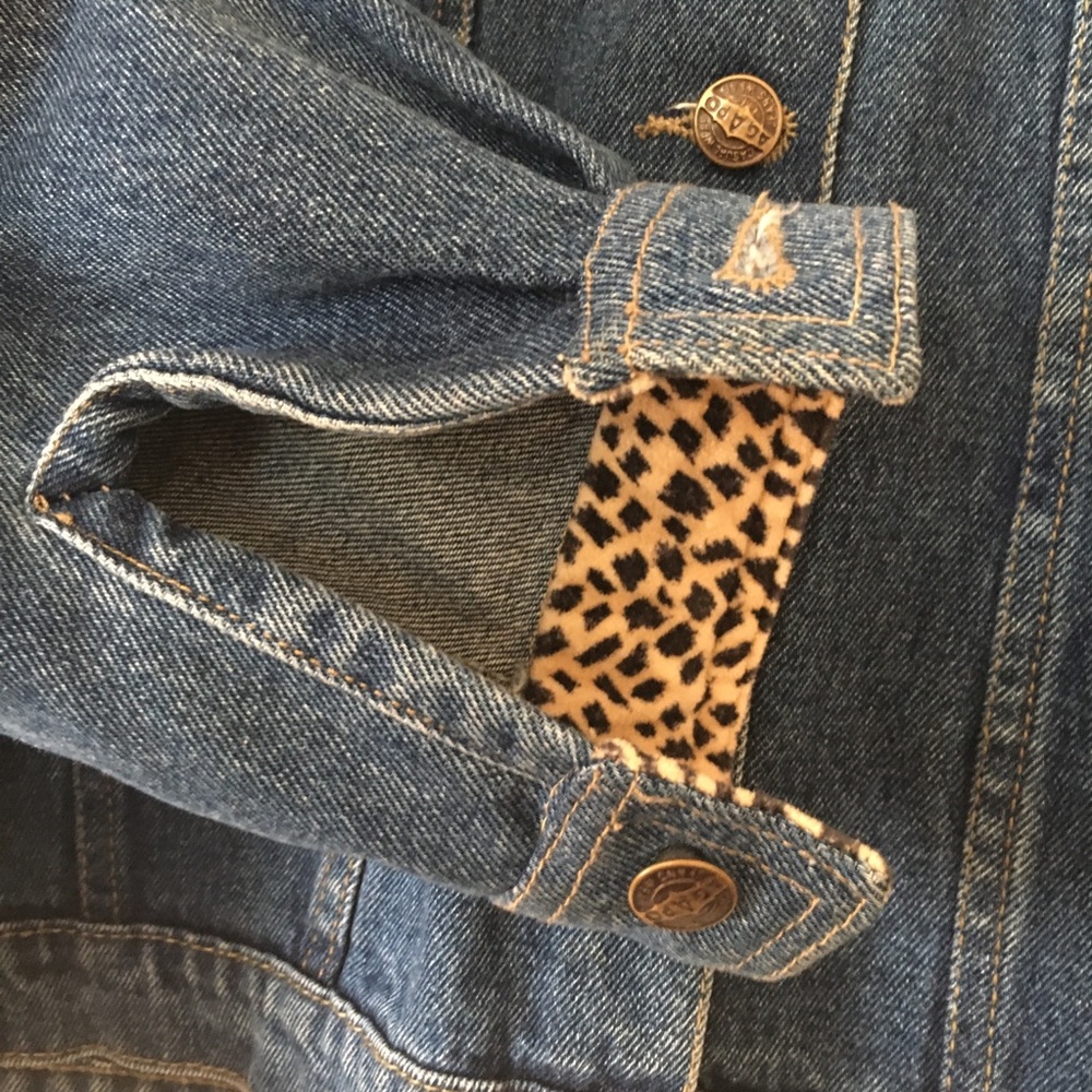 Vintage Patchwork Oversized Denim Jacket- Medium - image 4